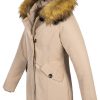 Women's jacket winter parka faux fur