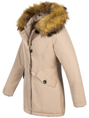 Women's jacket winter parka faux fur