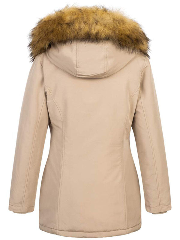 Women's jacket winter parka faux fur