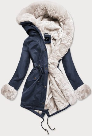 Women's Navy Blue / ECRU Winter Parka