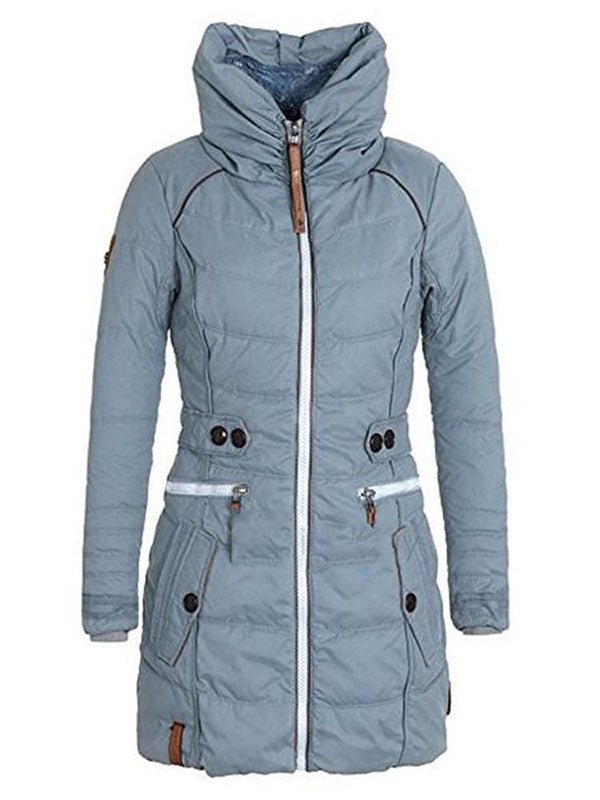 Women's slim mid-length down jacket