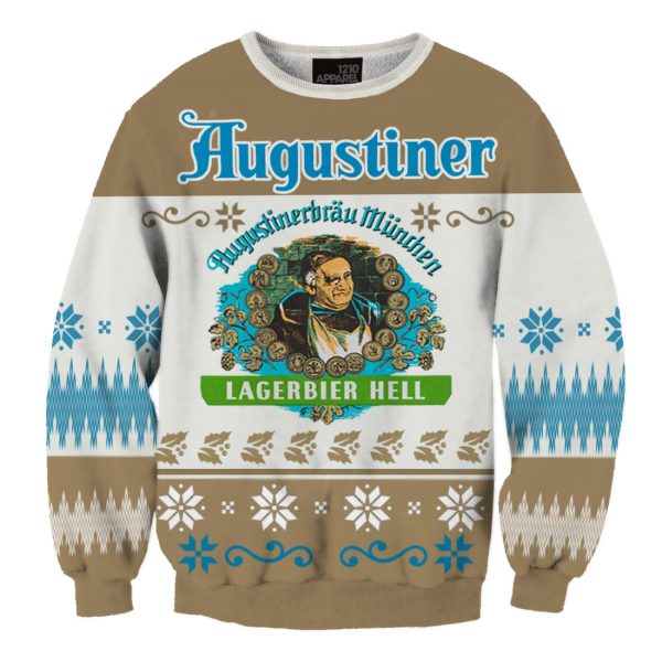 Unisex Vintage Our Beers Augustiner 3D Christmas Ugly Sweatshirt / [blueesa] /