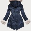 Women's Navy Blue / ECRU Winter Parka