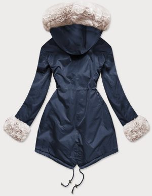 Women's Navy Blue / ECRU Winter Parka