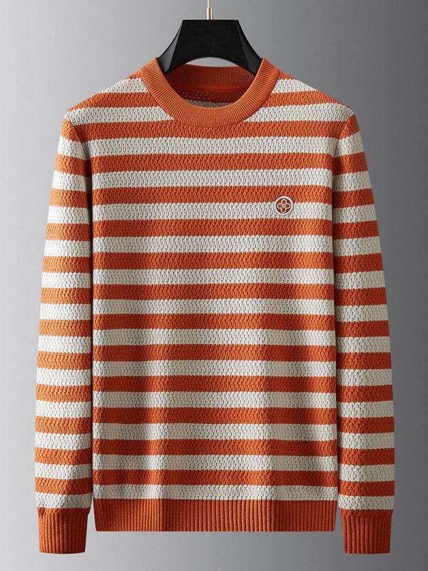 Men's casual striped autumn and winter sweater