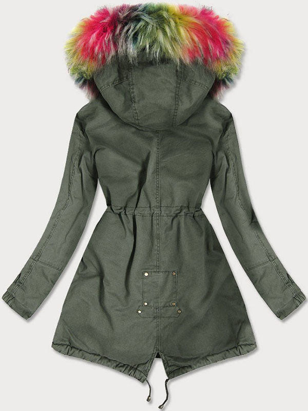 Color Khaki Ladies Winter Parka