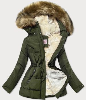 Women's winter parka khaki / brown