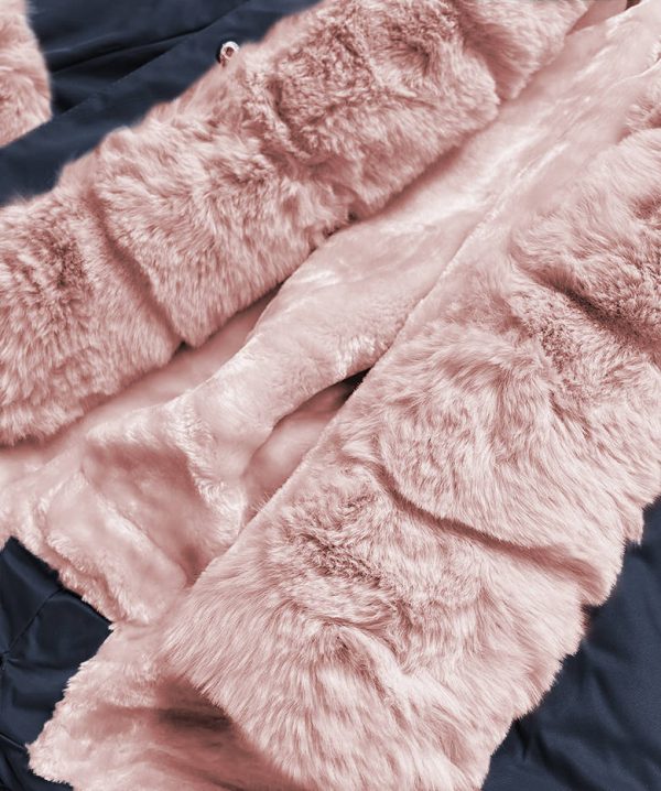 Women's Navy Pink Winter Parka