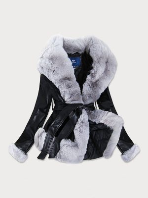 Ladies black fur coat