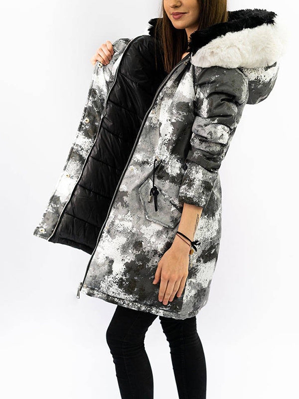 Double-sided Ladies Winter Camouflage White/Black