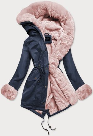 Women's Navy Pink Winter Parka