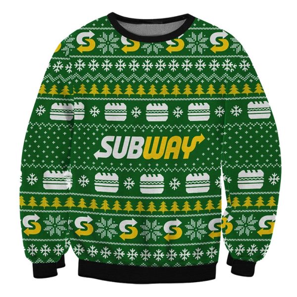 Subway Fleece Christmas Sweatshirt / [blueesa] /