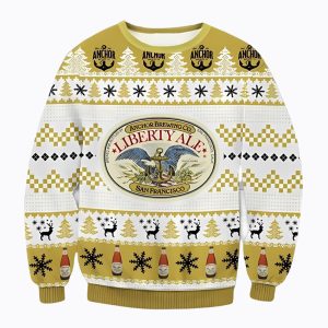 Men's Anchor Brewing Liberty Ale Beer 3D Print Ugly Christmas Sweatshirt / [blueesa] /