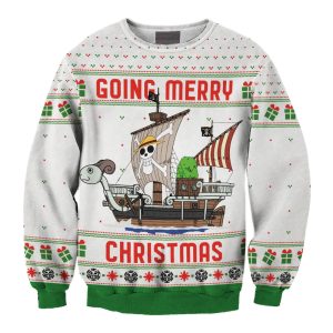 Unisex One Piece Luffy Printed Ugly Christmas Sweatshirt Gift / [blueesa] /