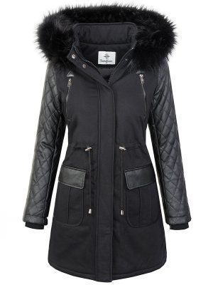 Women's winter coat warm lining parka coat