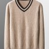 Men's collar stripe business high-end casual sweater