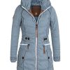 Women's slim mid-length down jacket