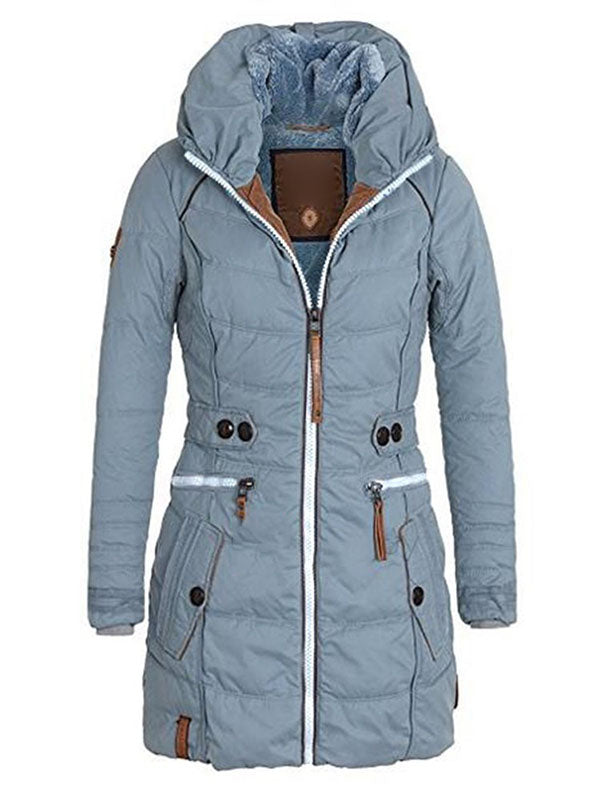 Women's slim mid-length down jacket