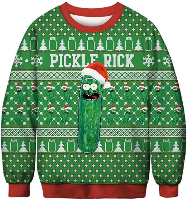 Unisex 3D Cucumber Can Print Christmas Sweatshirt / [blueesa] /