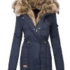 Women's slim zipper mid-length down jacket