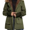 Women's Hooded Woolen Coat Faux Fur Jacket