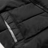 Short women's winter hooded jacket black