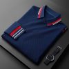 Men's lapel three color casual business sweater