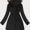 Ladies reversible winter jacket black silver