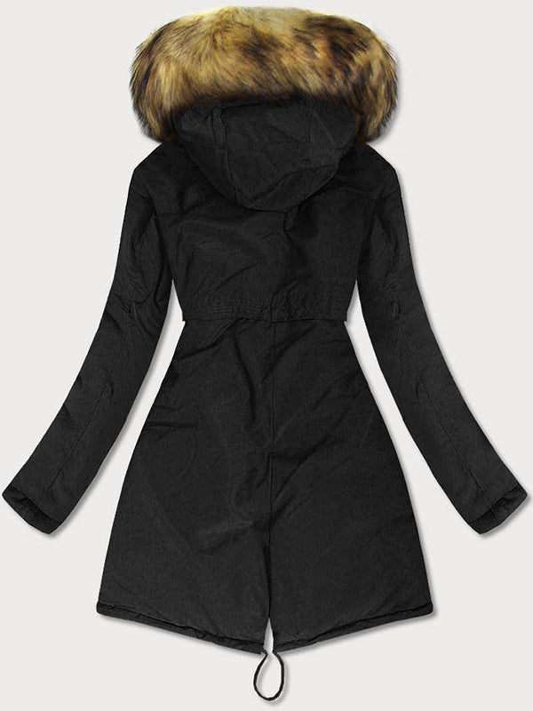 Ladies reversible winter jacket black silver