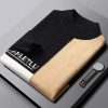 Men's casual autumn and winter color matching sweater