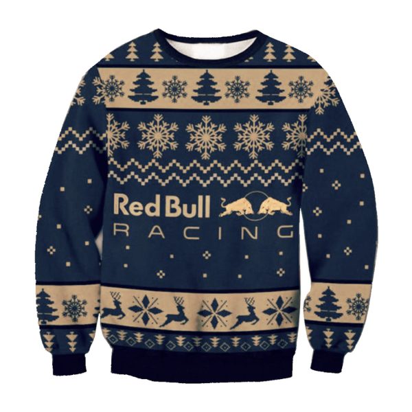 Unisex Red Bull Racing Print Party Ugly Christmas Sweater / [blueesa] /