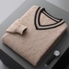 Men's collar stripe business high-end casual sweater