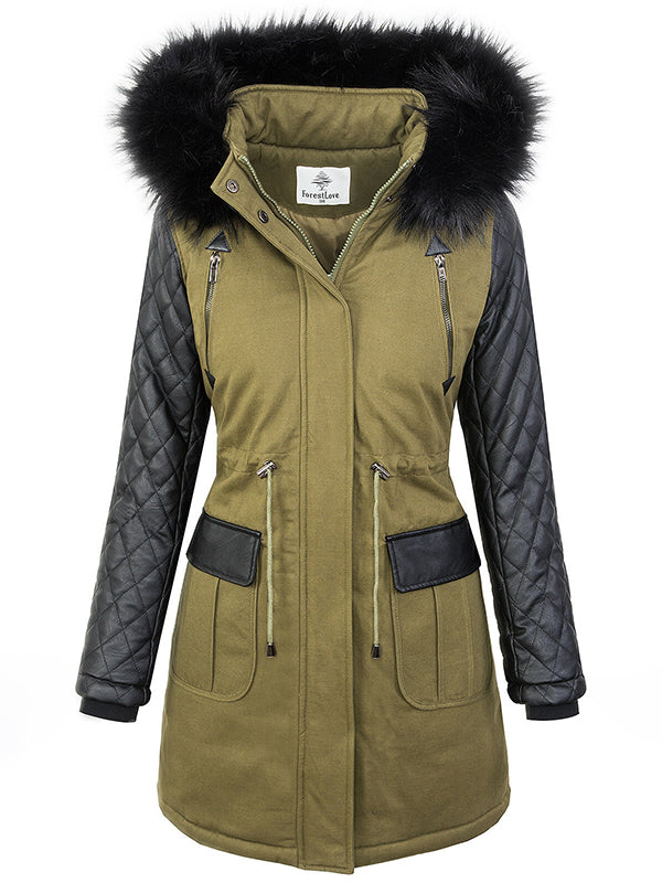 Women's winter coat warm lining parka coat