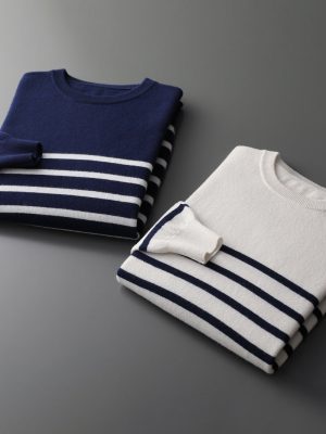 Men's striped business simple high-end casual sweater