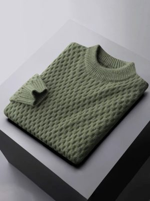 Men's solid color business simple high-end casual sweater