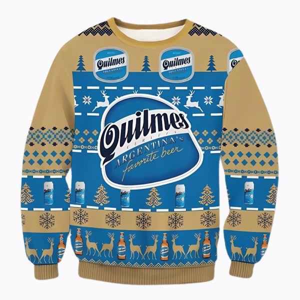 Men's Quilmes Beer Argentina 3D Print Ugly Christmas Sweatshirt / [blueesa] /