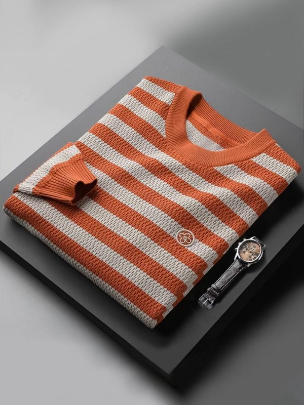 Men's casual striped autumn and winter sweater