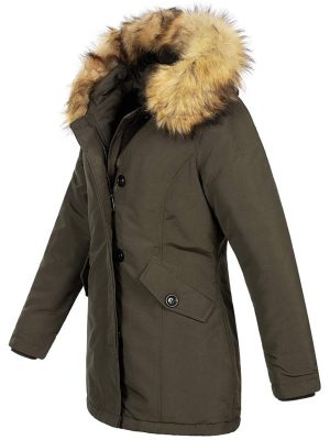 Women's jacket winter parka faux fur