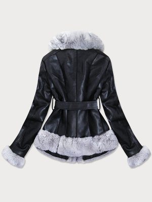 Ladies black fur coat