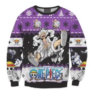 Unisex One Piece Luffy Gear 5 Awakening Ugly Christmas Sweatshirt Gift / [blueesa] /