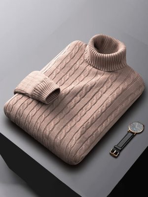 Men's solid color casual business sweater