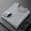 Men's solid color casual business sweater