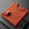 Men's solid color casual business sweater