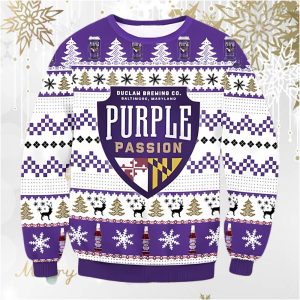 Men's Purple Passion Beer 3D Print Ugly Christmas Sweatshirt / [blueesa] /