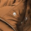 Ladies fleece winter jacket brown