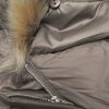 Brown stitched ladies winter jacket