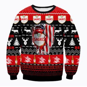 Men's Sagres Beer 3D Print Ugly Christmas Sweatshirt / [blueesa] /