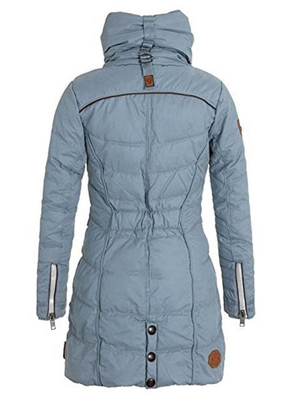 Women's slim mid-length down jacket