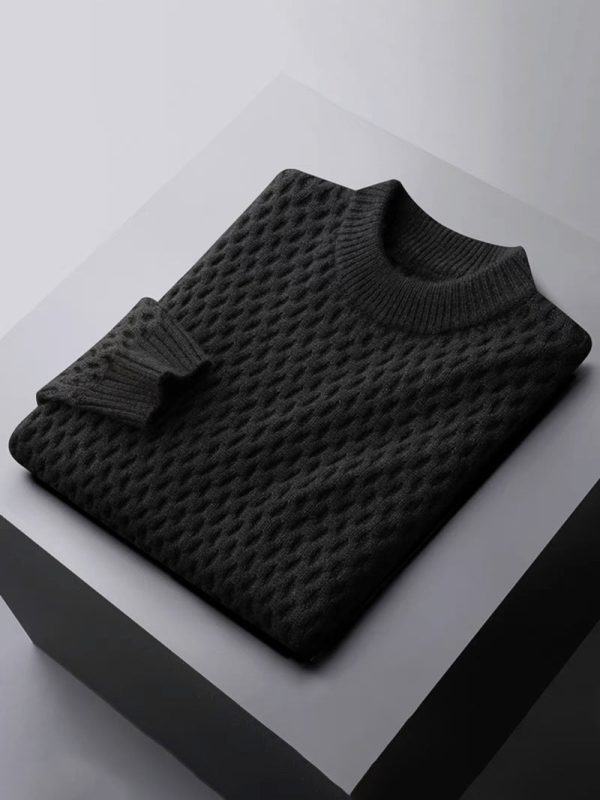 Men's solid color business simple high-end casual sweater