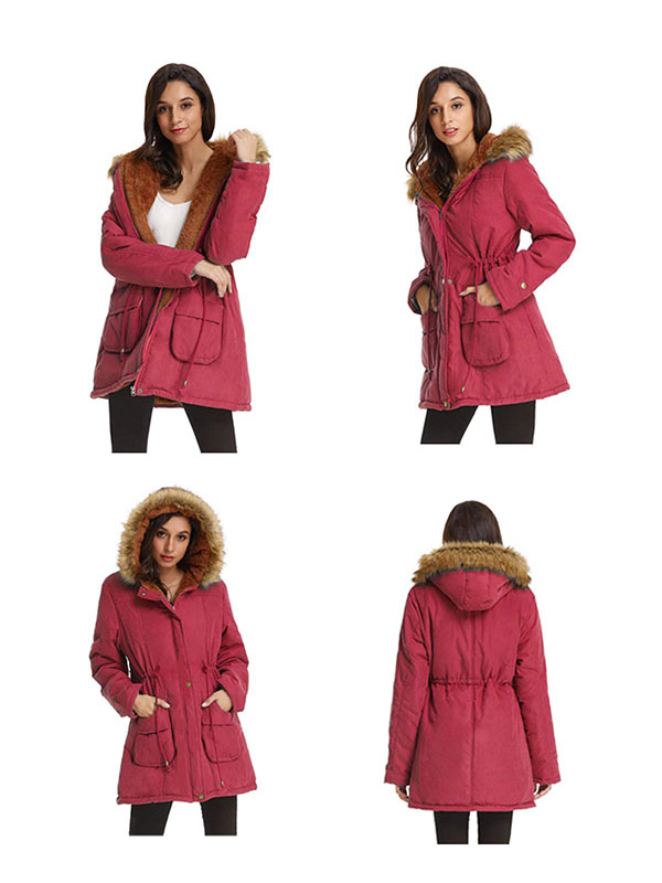 Women's hooded warm winter jacket